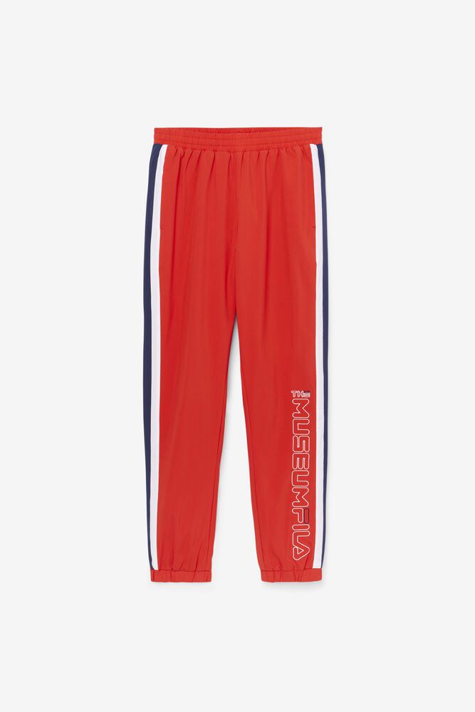 Fila Pants X The Museum Track Mens Red - India CLH-284196